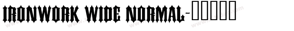 Ironwork Wide Normal字体转换